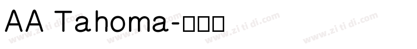 AA Tahoma字体转换